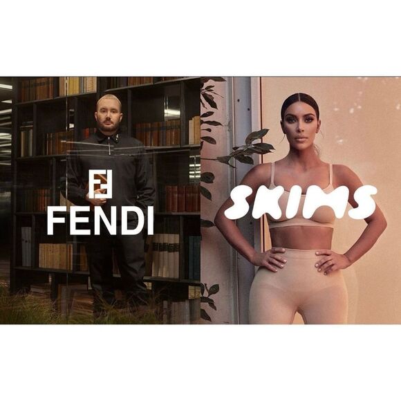 FENDI X SKIMS SKIMPY SCOOP BRALETTE SWIM - Picture 3 of 5